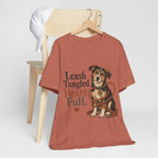 "Leash Tangled, Heart Full" Dog Lover T-Shirt — Dog Mom Graphic Tee