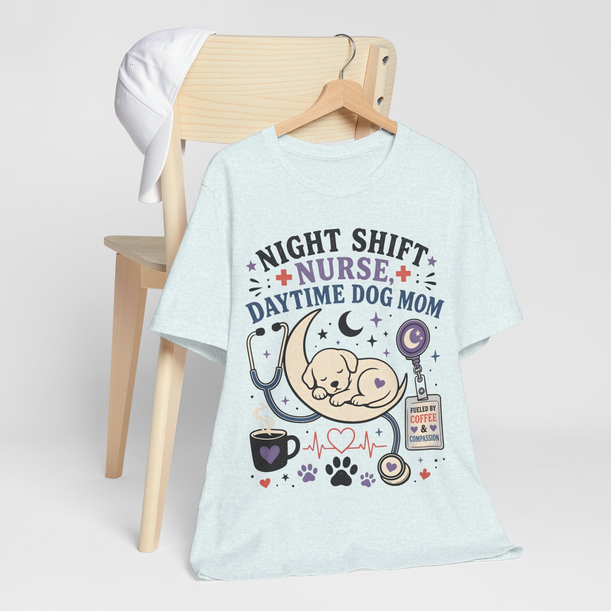 Night Shift Nurse Daytime Dog Mom T-Shirt