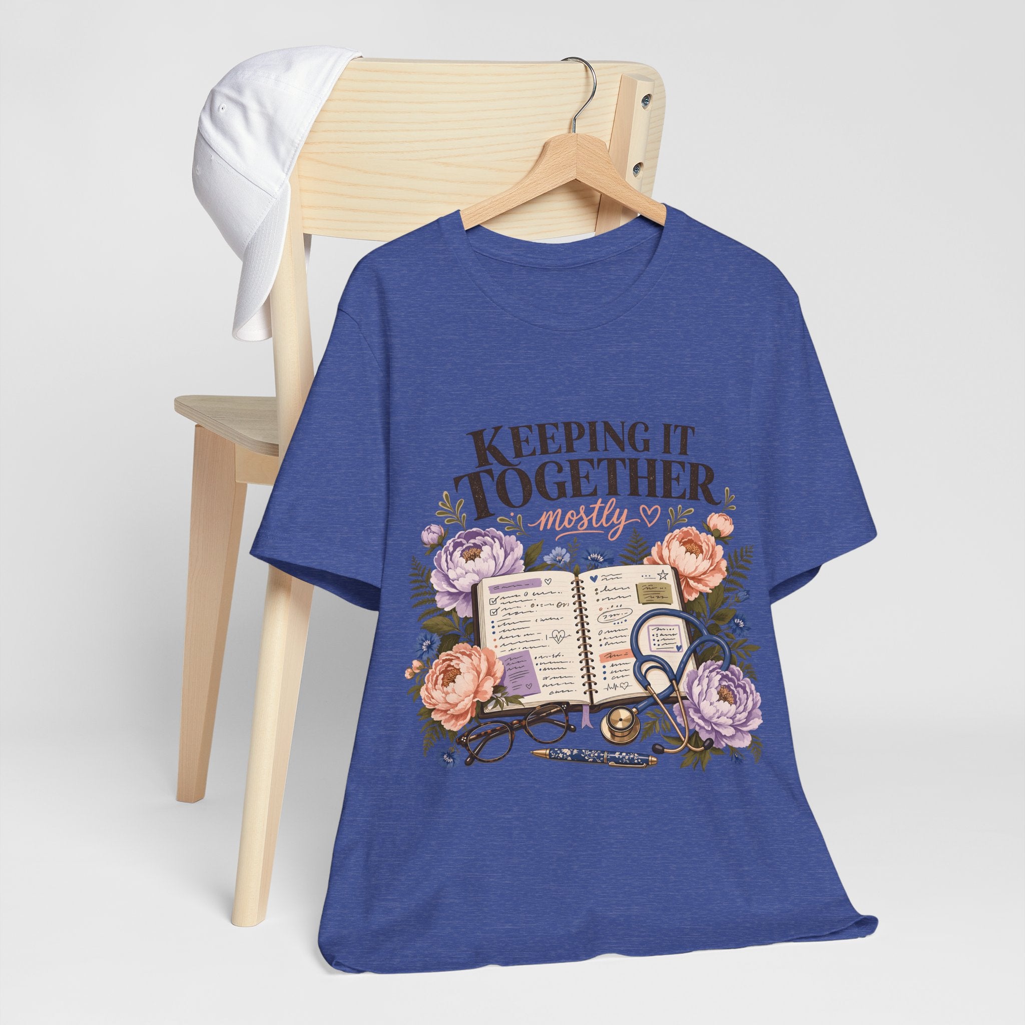 "Keeping It Together Mostly" — Botanical Nurse T-Shirt