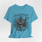 Emotion Support Department Tee — Anatomical Heart Floral Graphic Shirt