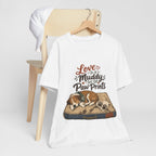 "Love Is A Muddy Set Of Paw Prints" Dog Lover T-Shirt — Dog Mom Graphic Tee