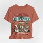 Treat Dispenser Nursing License Tee — Nurse Dog Mom T-Shirt