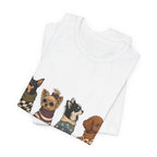 "Outfitted for the Walk" — Stylish Dog Mom T-Shirt