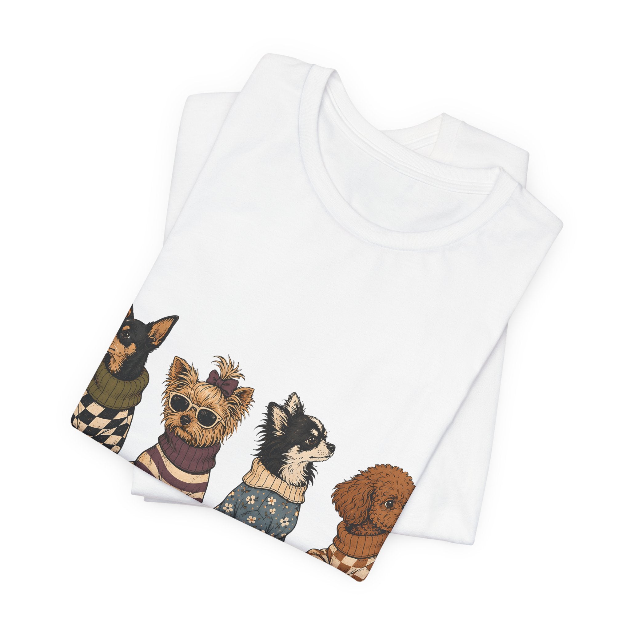 "Outfitted for the Walk" — Stylish Dog Mom T-Shirt