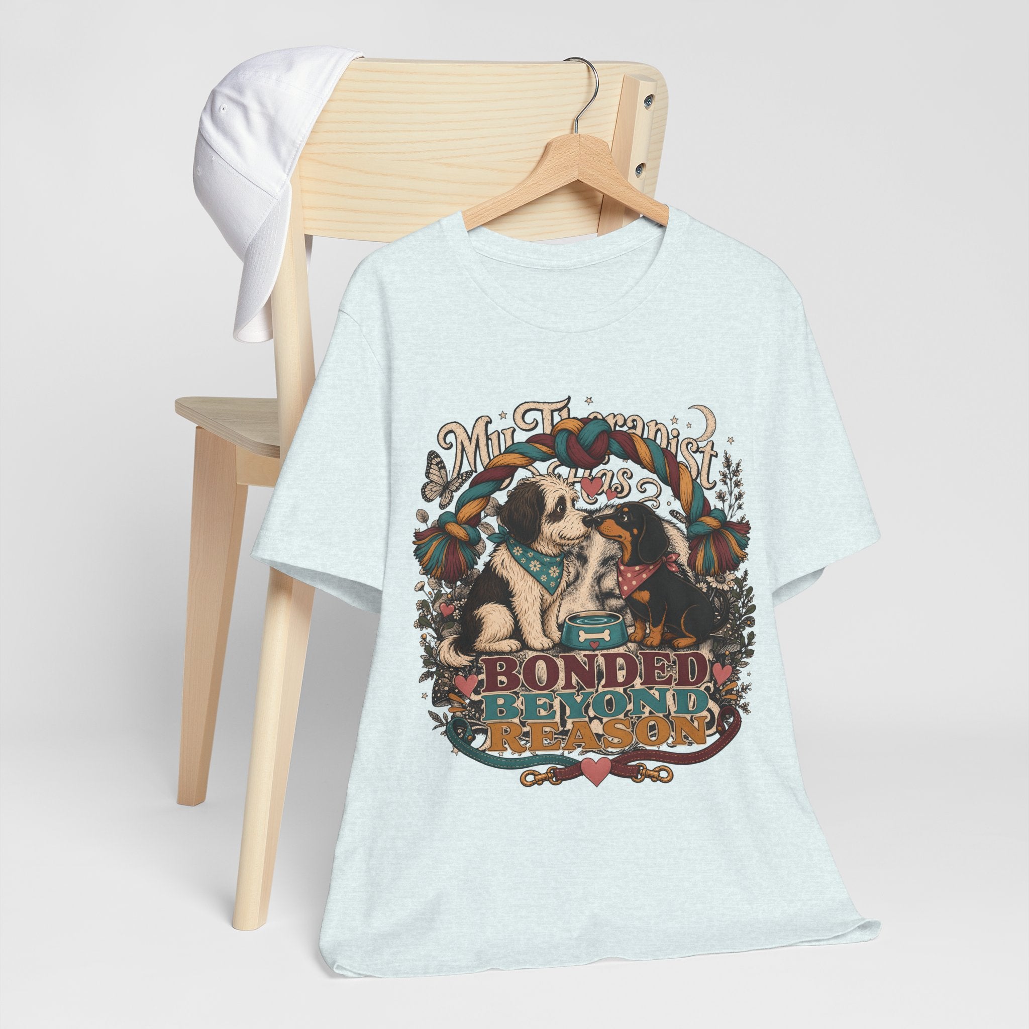 "Bonded Beyond Reason" Two Dogs T-Shirt — Retro Dog Lover Graphic Tee