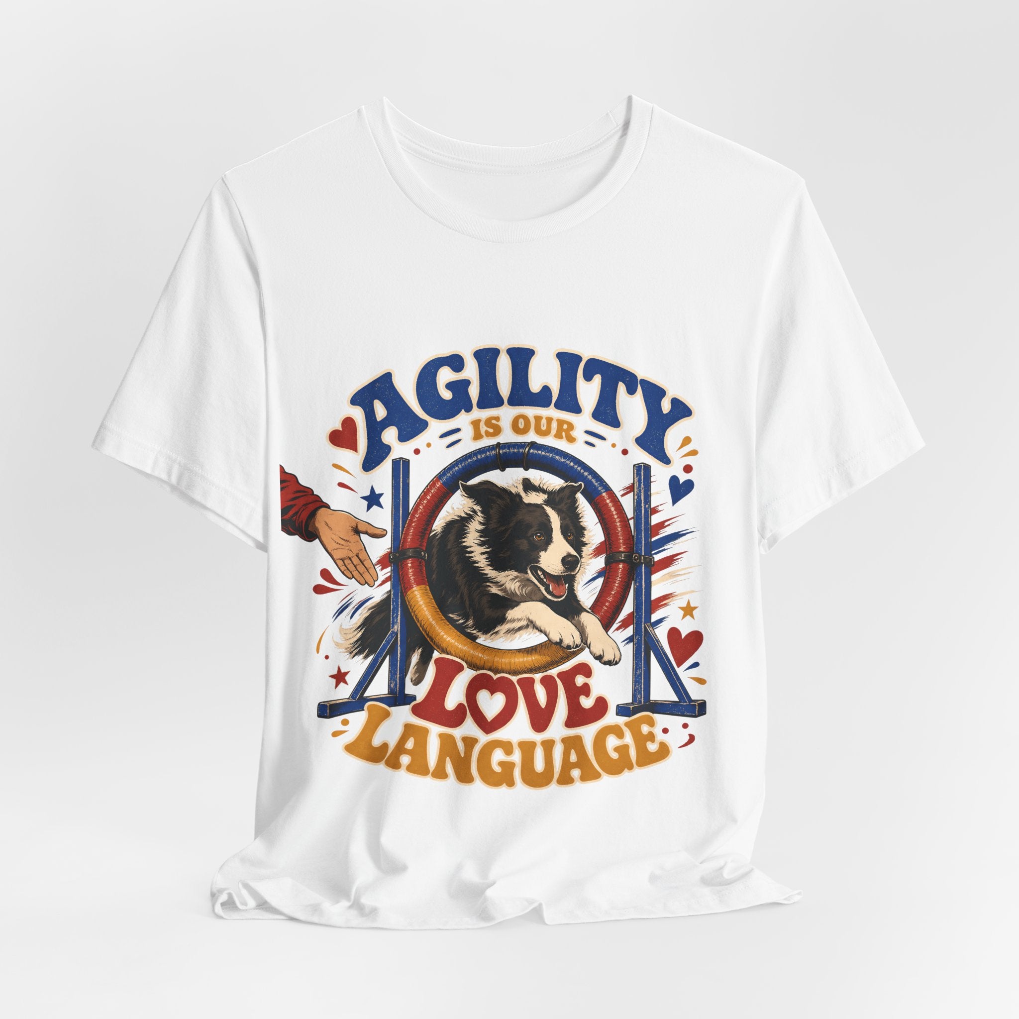 "Agility Is Our Love Language" Dog Lover T-Shirt — Agility Dog Graphic Tee