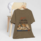 "Love Is A Muddy Set Of Paw Prints" Dog Lover T-Shirt — Dog Mom Graphic Tee