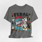 Dog Lover Nurse T-Shirt — "Feral After Shift, Soft for My Dog" Cute Veterinary Nurse Tee
