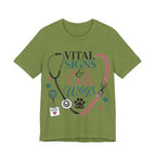 Vital Signs & Tail Wags Tee - Nurse Vet Stethoscope Paw Print T-Shirt