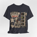 Dog Vet T-Shirt – “The Patient Is Stable… Unless Someone Says WALK” Veterinary Nurse Tee