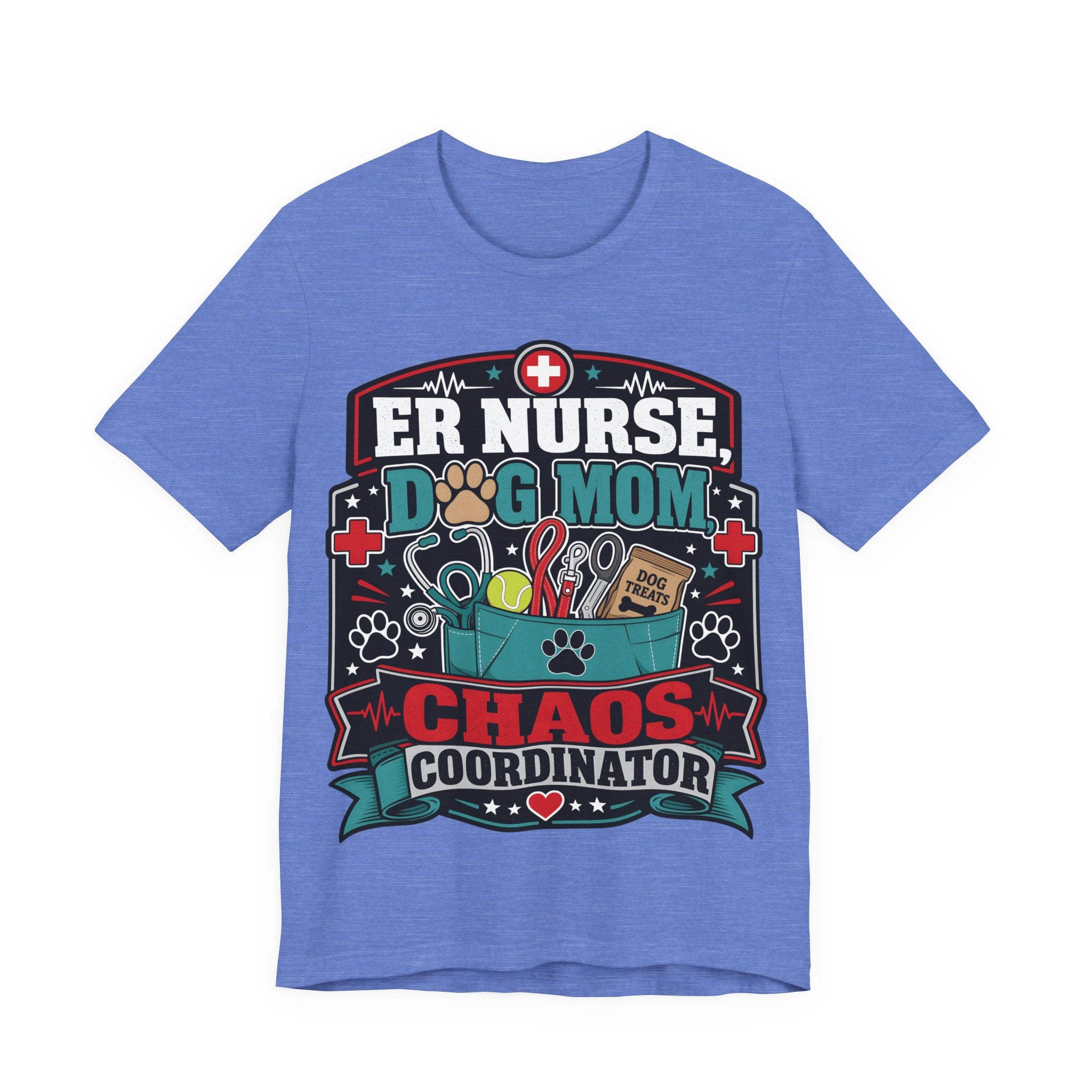 ER Nurse Dog Mom T-Shirt — "Chaos Coordinator" Graphic Tee