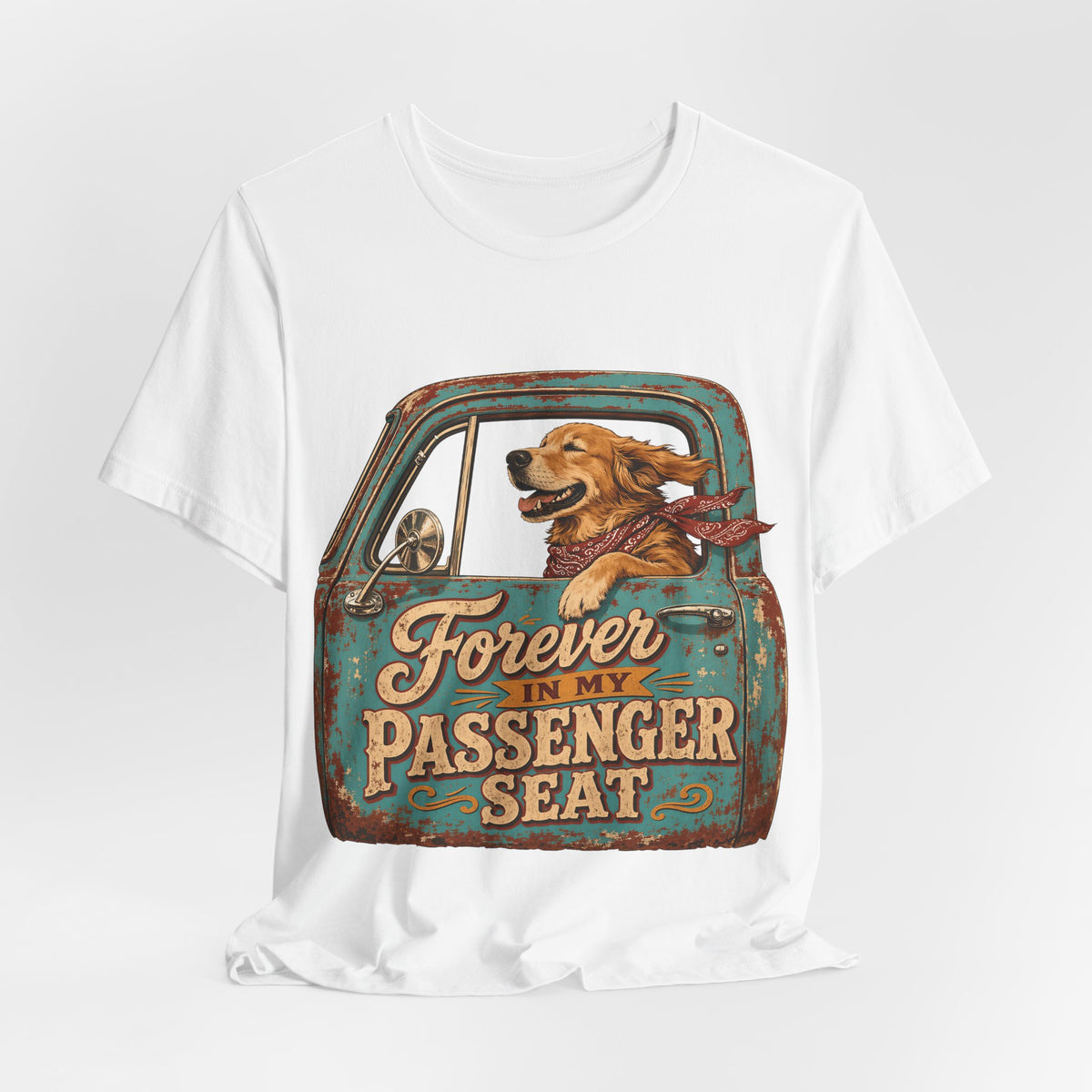 "Forever In My Passenger Seat" Dog Lover T-Shirt — Road Trip Graphic Tee