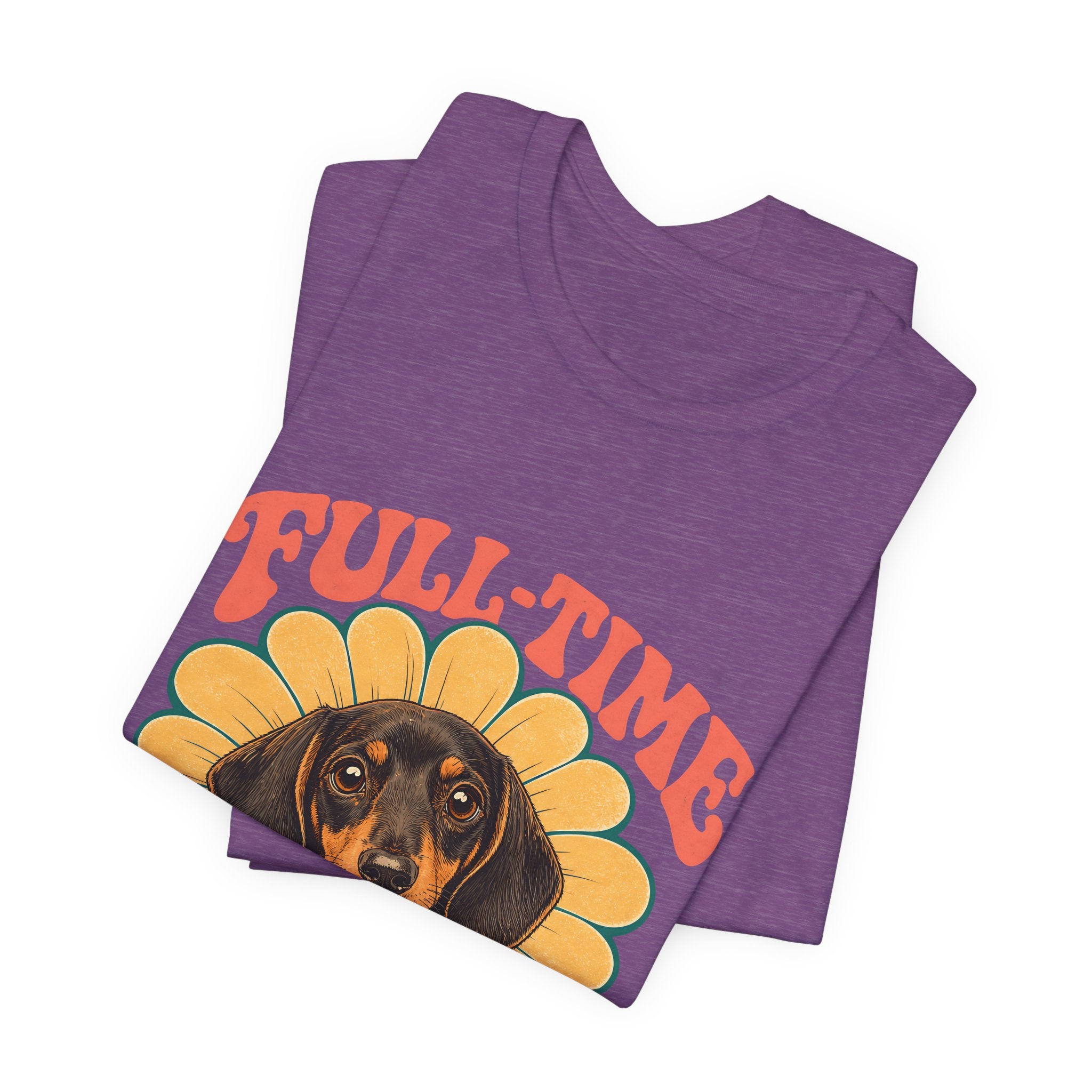 "Full-Time Little Shadow" — Cute Dachshund Dog Mom T-Shirt
