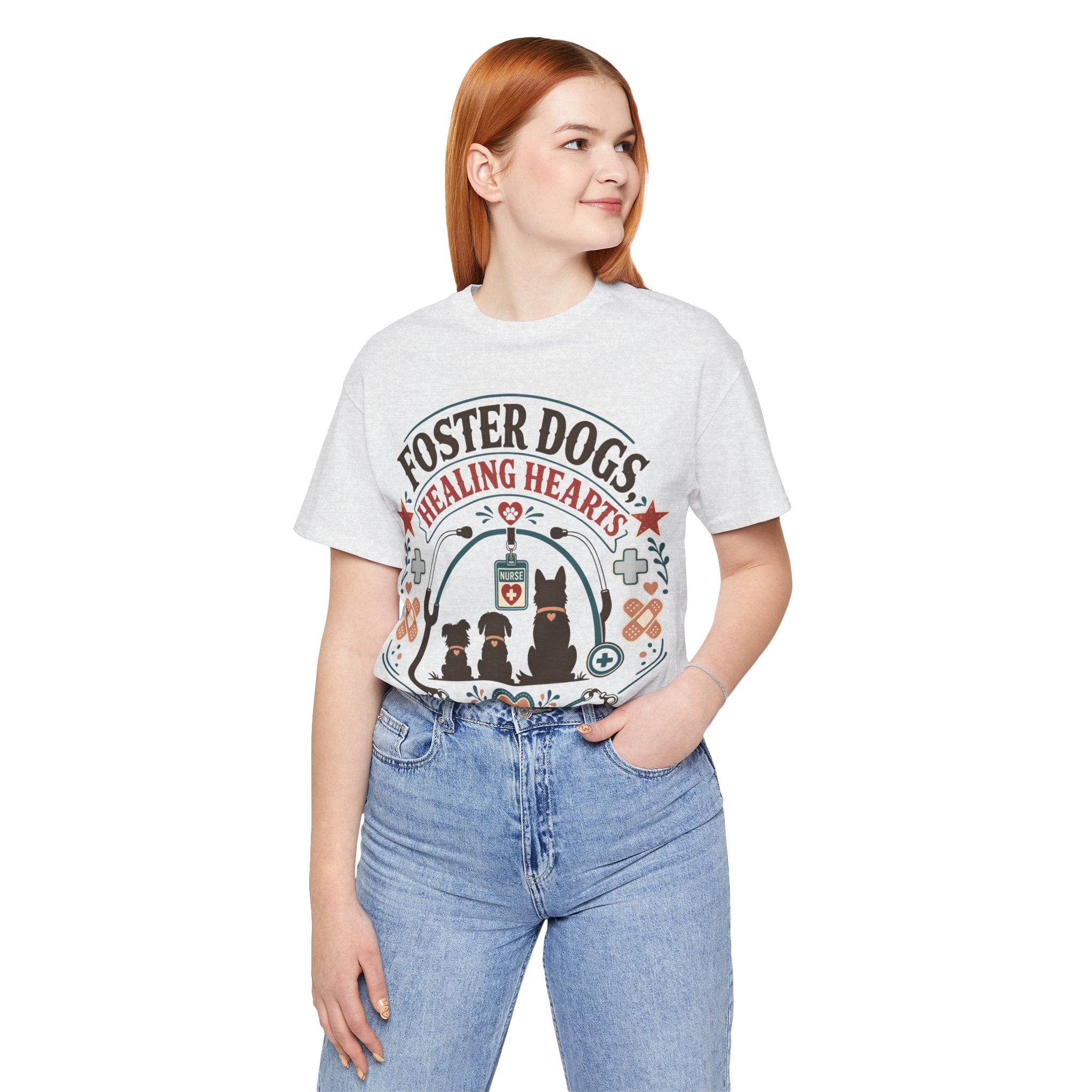 Foster Dogs Healing Hearts T‑Shirt — Rescue Dog Lover Tee