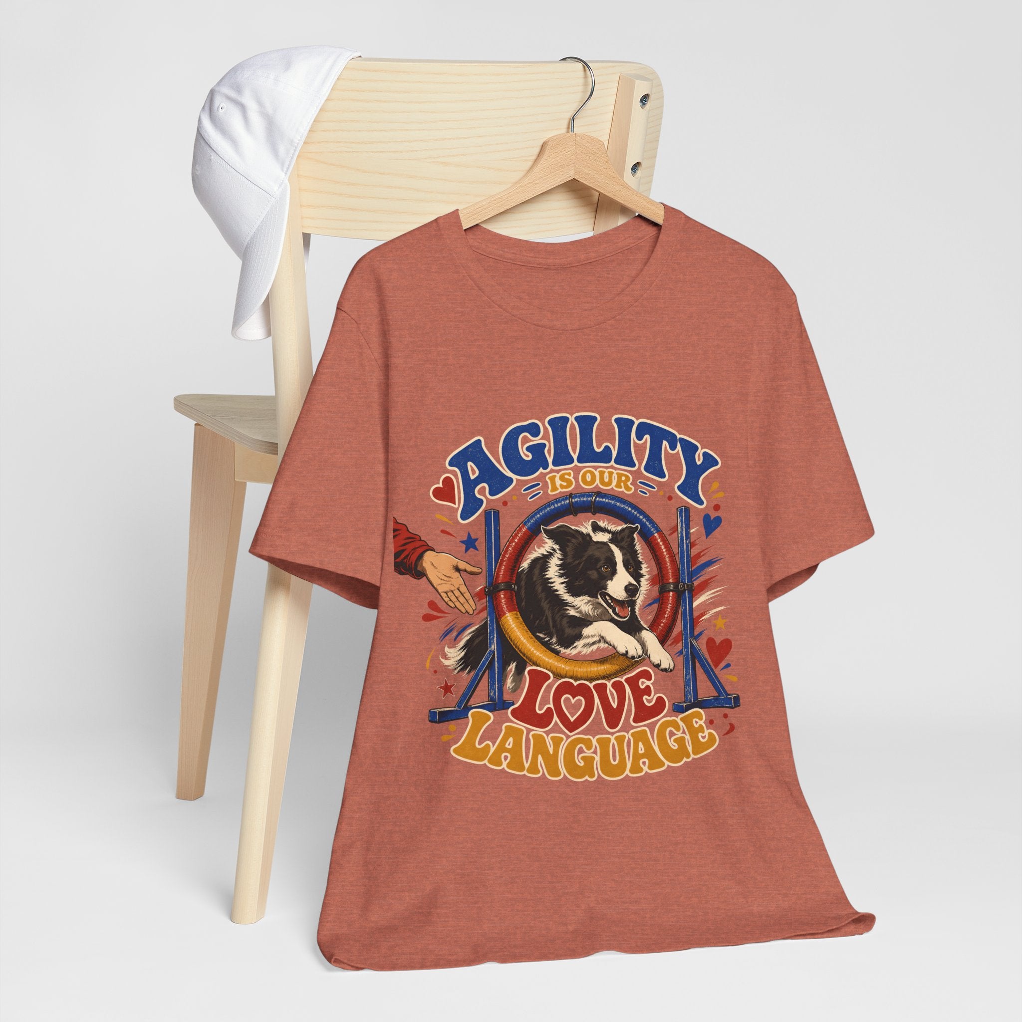 "Agility Is Our Love Language" Dog Lover T-Shirt — Agility Dog Graphic Tee