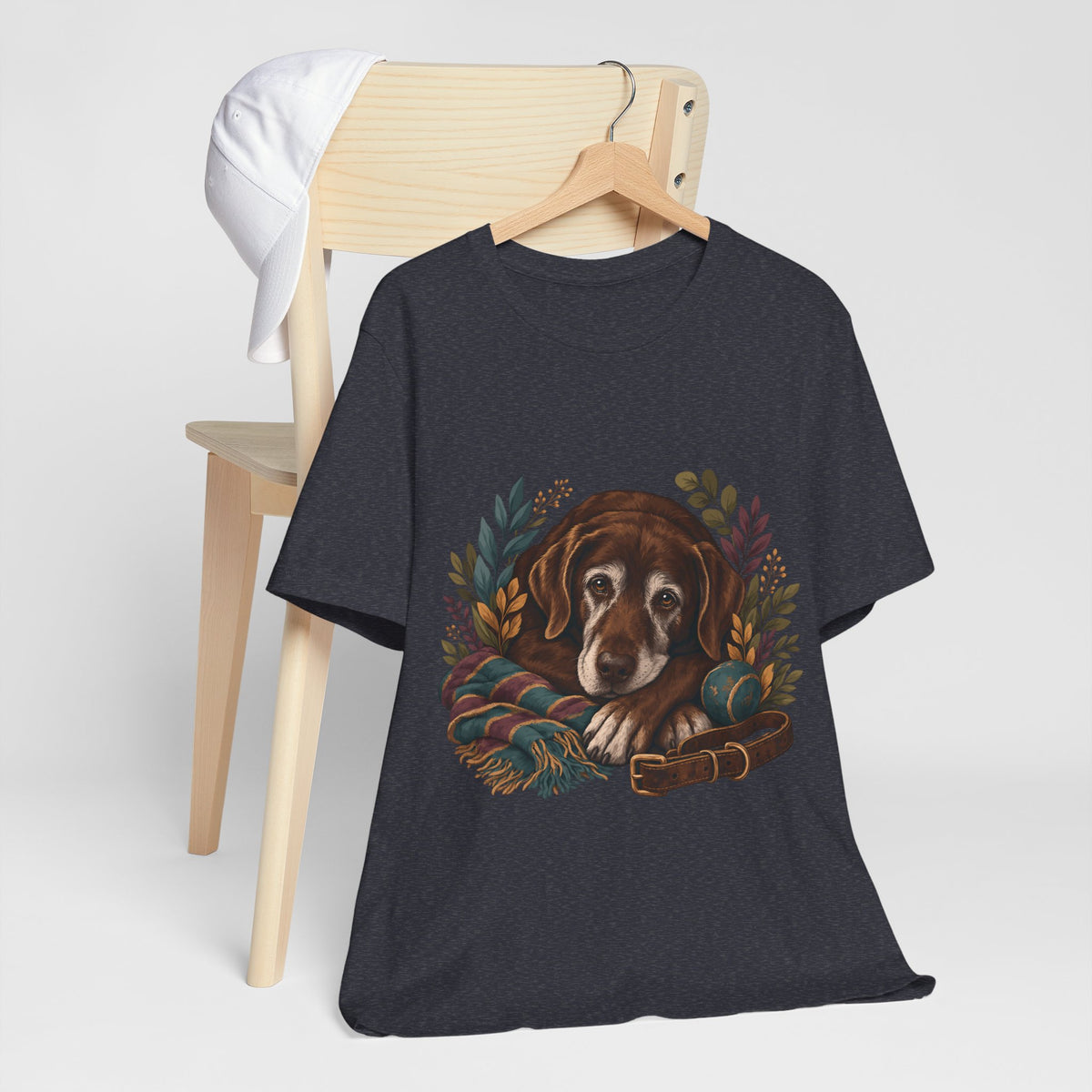 "Vintage Dog Portrait" T-Shirt — Sophisticated Senior Dog Graphic Tee