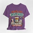 Treat Dispenser Nursing License Tee — Nurse Dog Mom T-Shirt