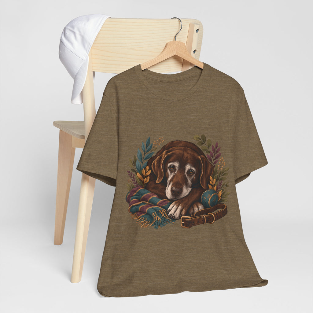 "Vintage Dog Portrait" T-Shirt — Sophisticated Senior Dog Graphic Tee