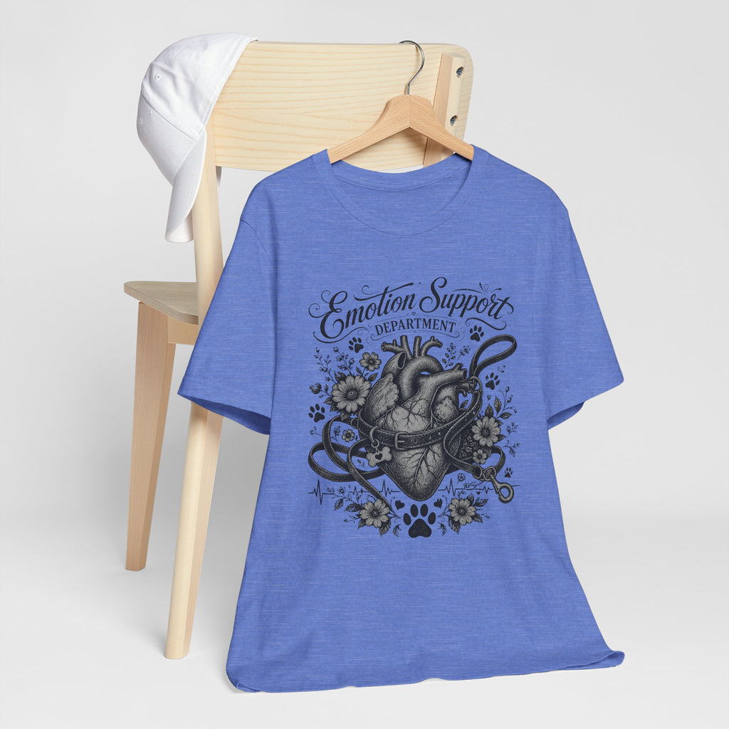 Emotion Support Department Tee — Anatomical Heart Floral Graphic Shirt