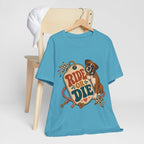 "Ride or Die" — Retro Boxer Dog Mom T-Shirt