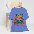 "Runs The Whole House" T-Shirt — Cheeky Retro Chihuahua Graphic Tee