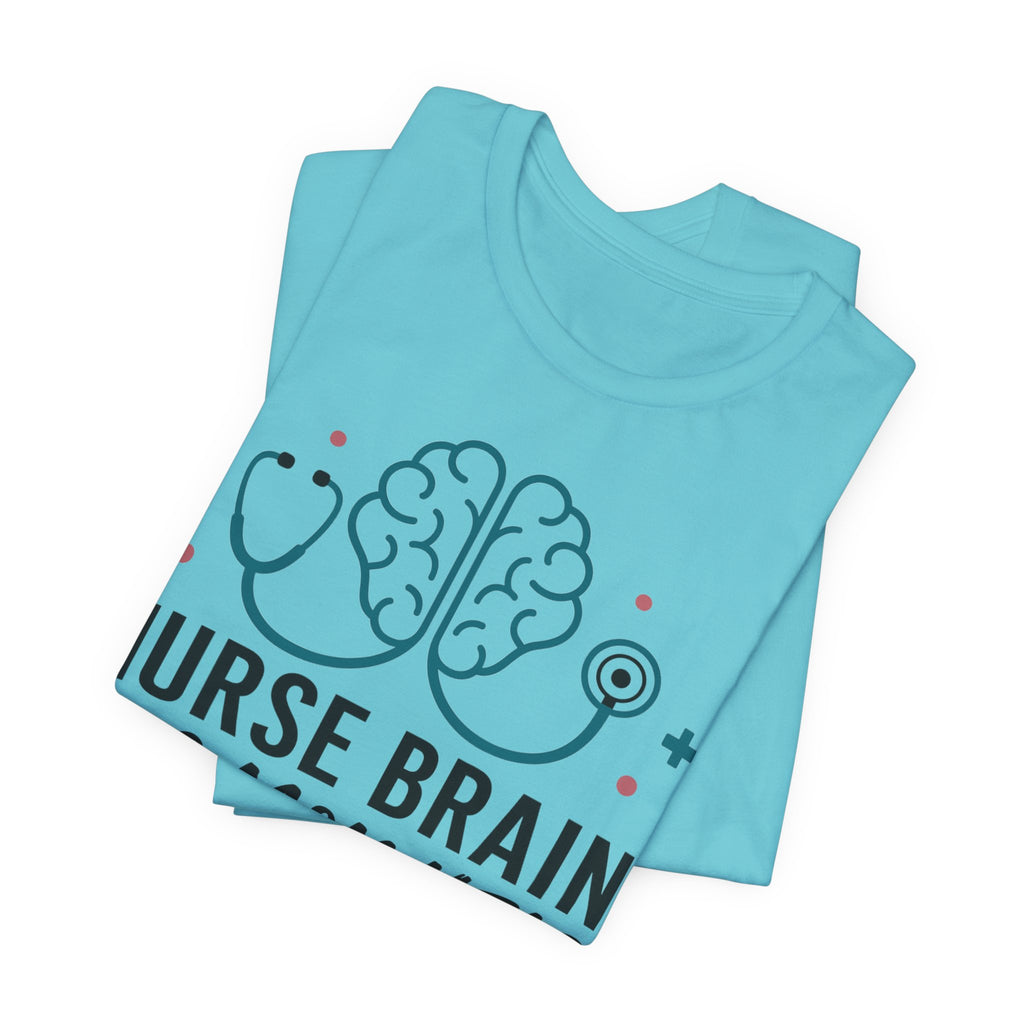 Nurse Brain Dog Mom Heart T‑Shirt - Cute Nurse & Dog Mom Graphic Tee