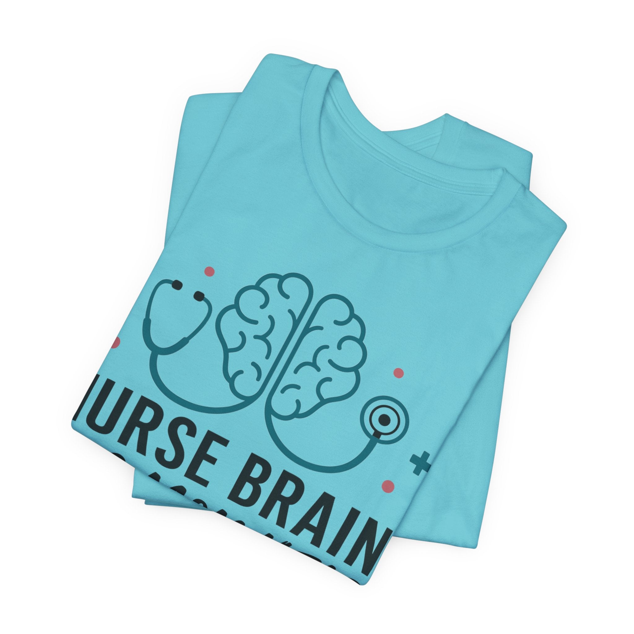 Nurse Brain Dog Mom Heart T‑Shirt - Cute Nurse & Dog Mom Graphic Tee