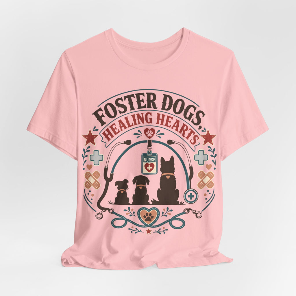 Foster Dogs Healing Hearts T‑Shirt — Rescue Dog Lover Tee