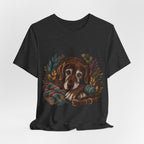 "Vintage Dog Portrait" T-Shirt — Sophisticated Senior Dog Graphic Tee