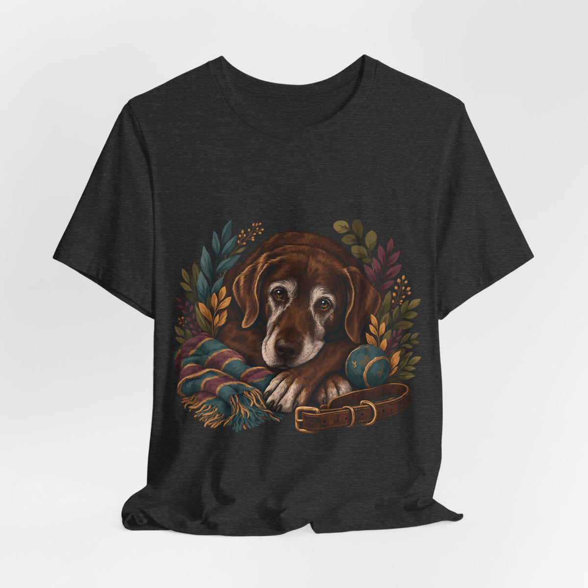 "Vintage Dog Portrait" T-Shirt — Sophisticated Senior Dog Graphic Tee