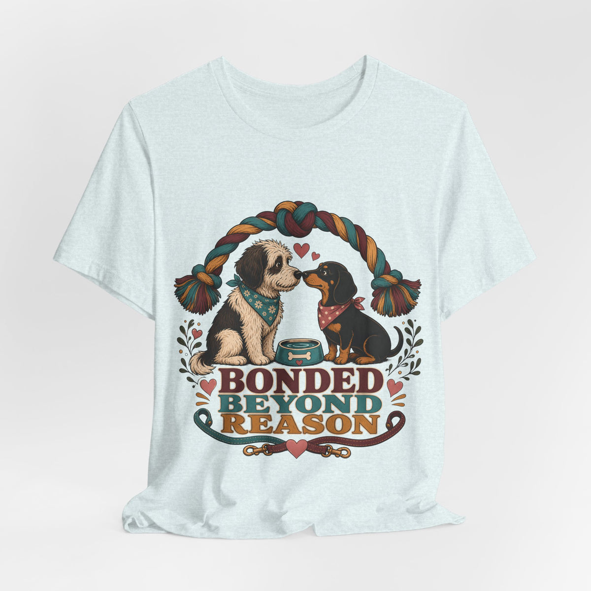 "Bonded Beyond Reason" Two Dogs T-Shirt — Retro Dog Lover Graphic Tee