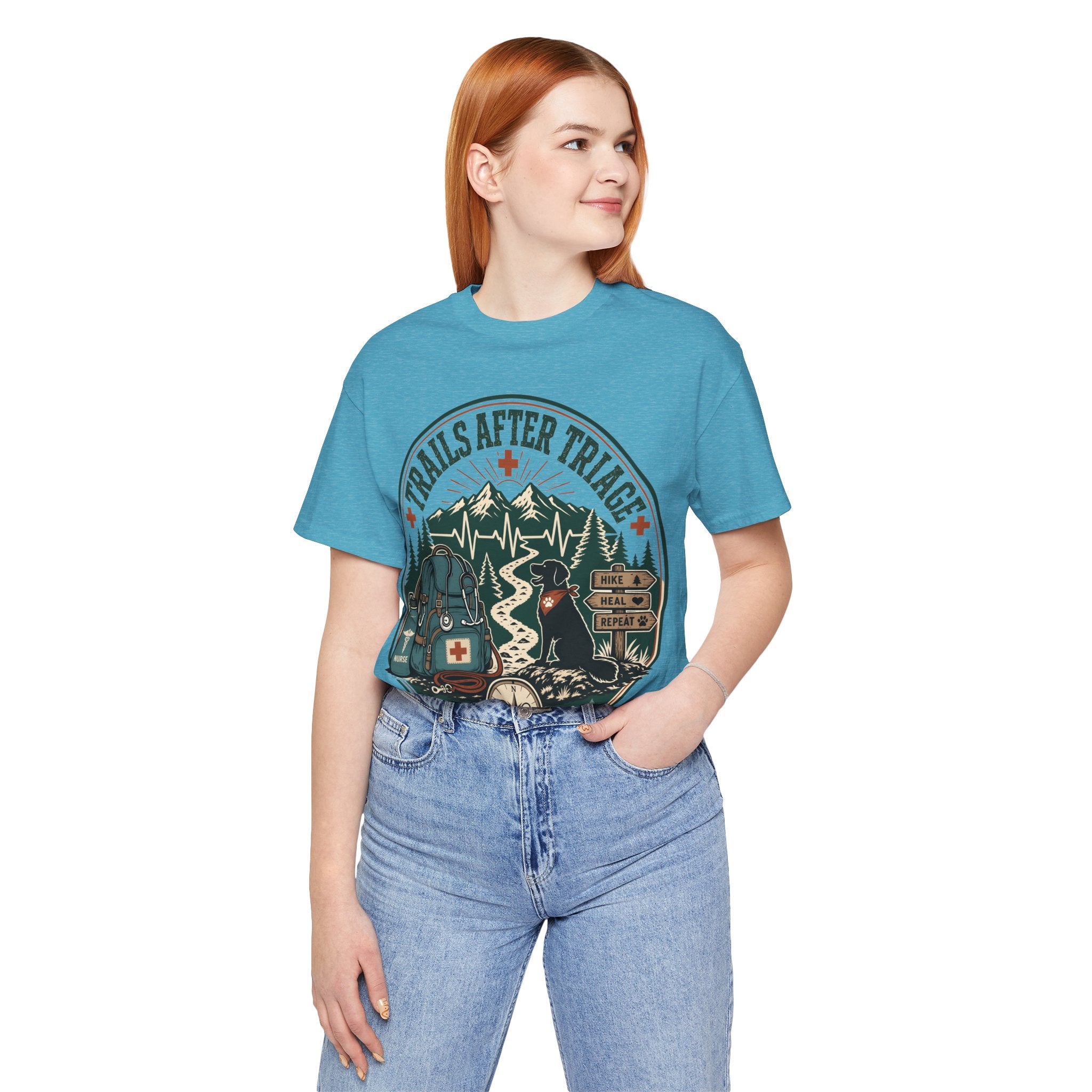Trails After Triage Hiking Tee — Search & Rescue Outdoor Crew Shirt