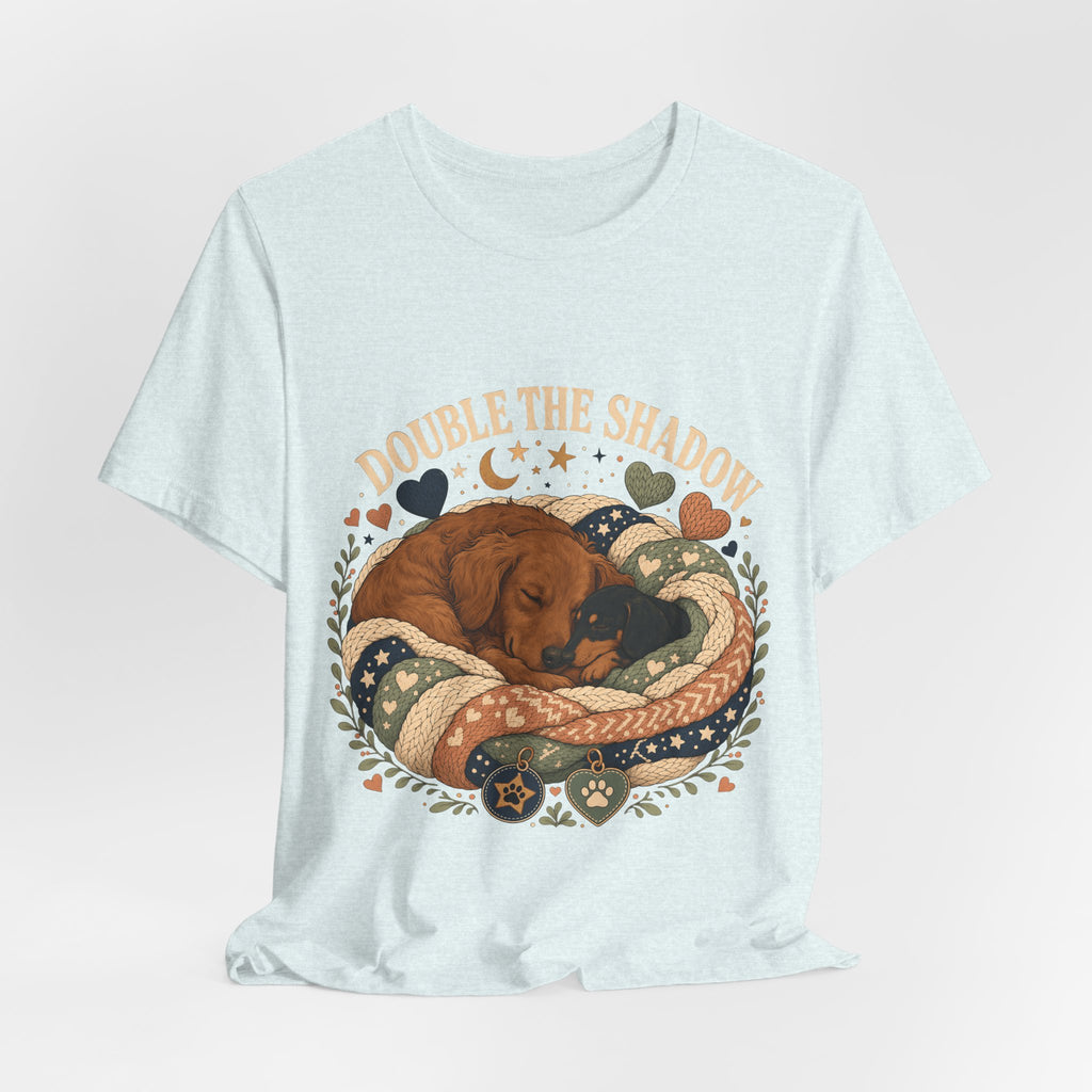 "Double the Shadow" — Cozy Multi Dog Mom T-Shirt