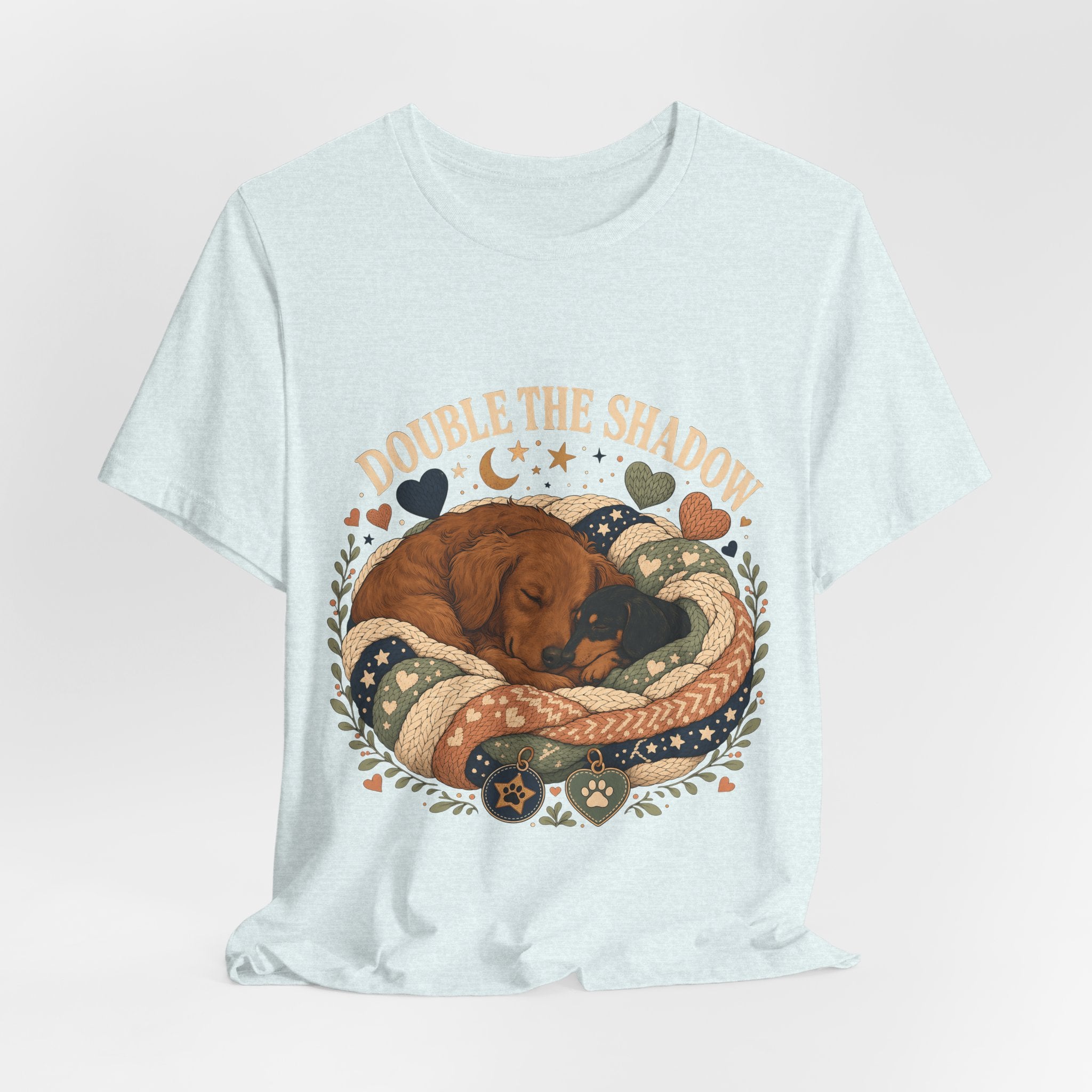 "Double the Shadow" — Cozy Multi Dog Mom T-Shirt