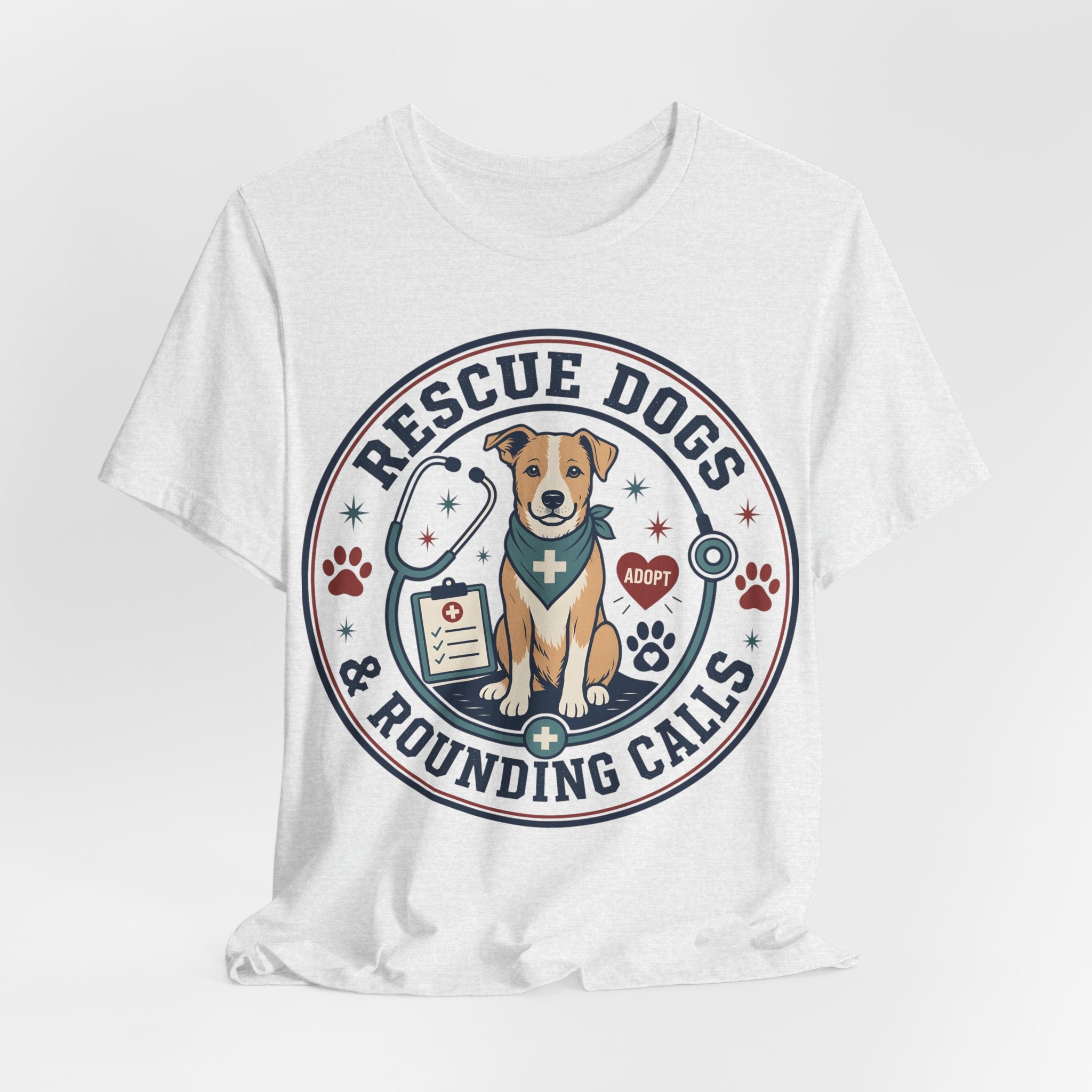 Rescue Dogs & Rounding Calls Tee — Veterinary Vet Tech Animal Rescue Shirt