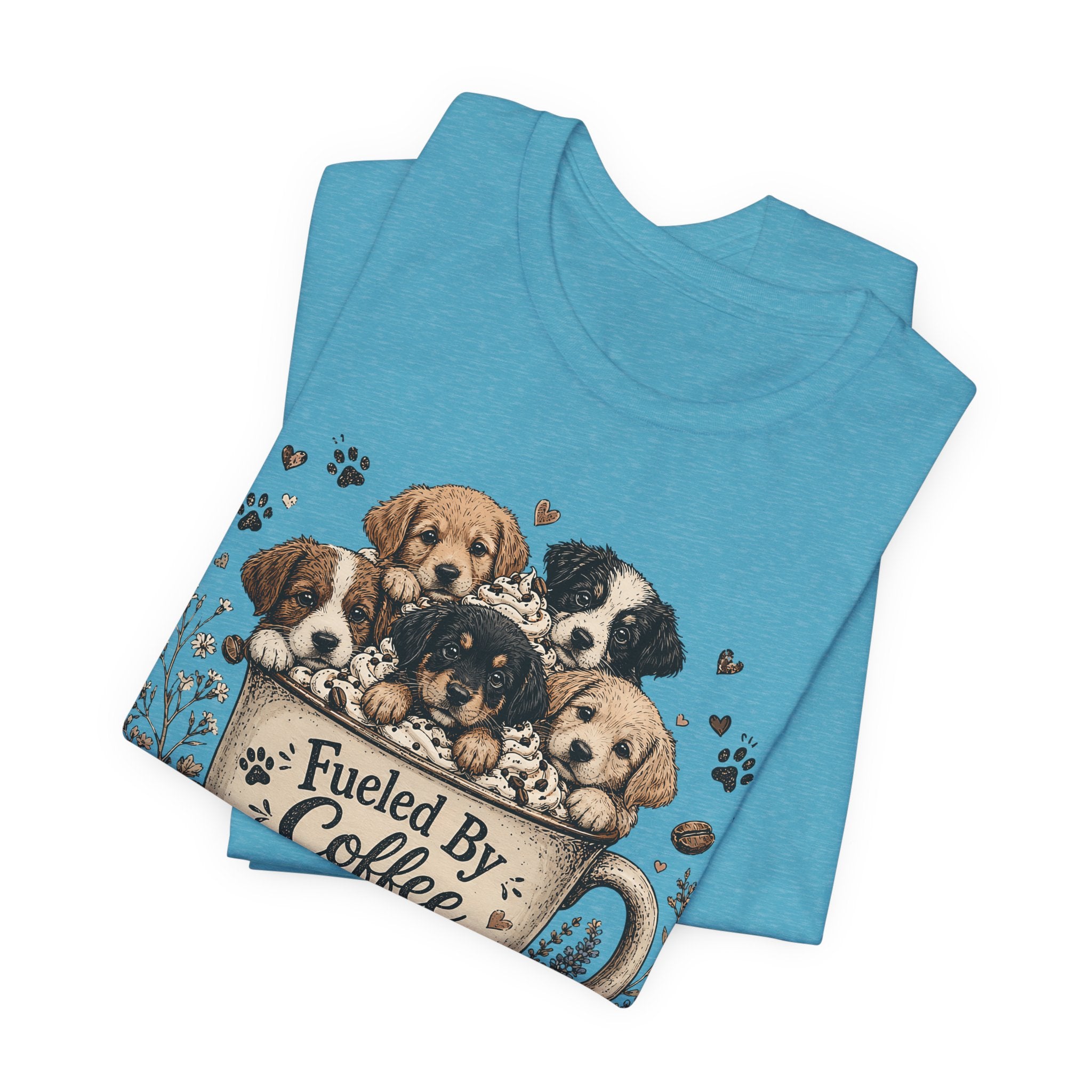 Fueled by Coffee and Puppy Kisses T-Shirt