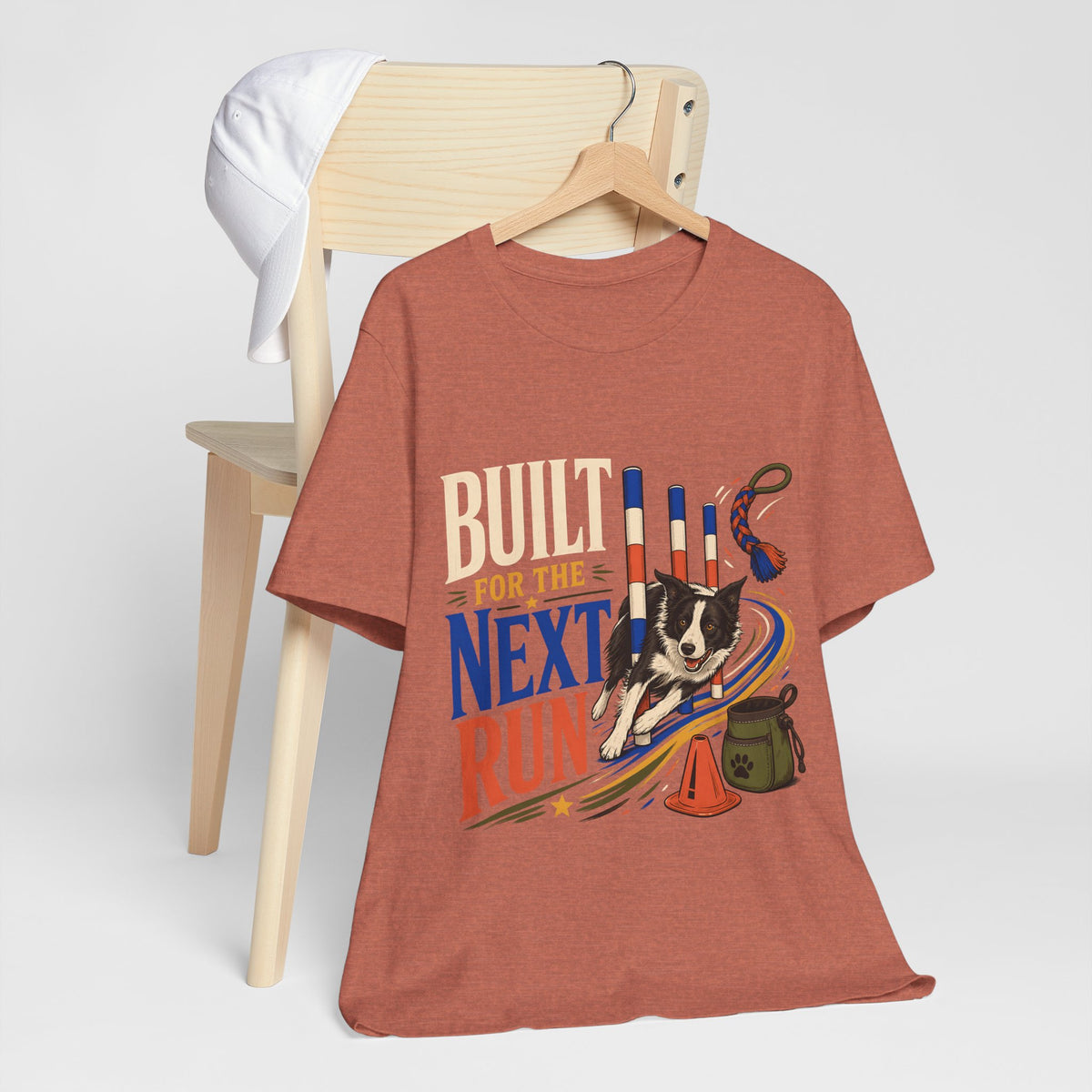 "Built for the Next Run" — Border Collie Agility Dog T-Shirt