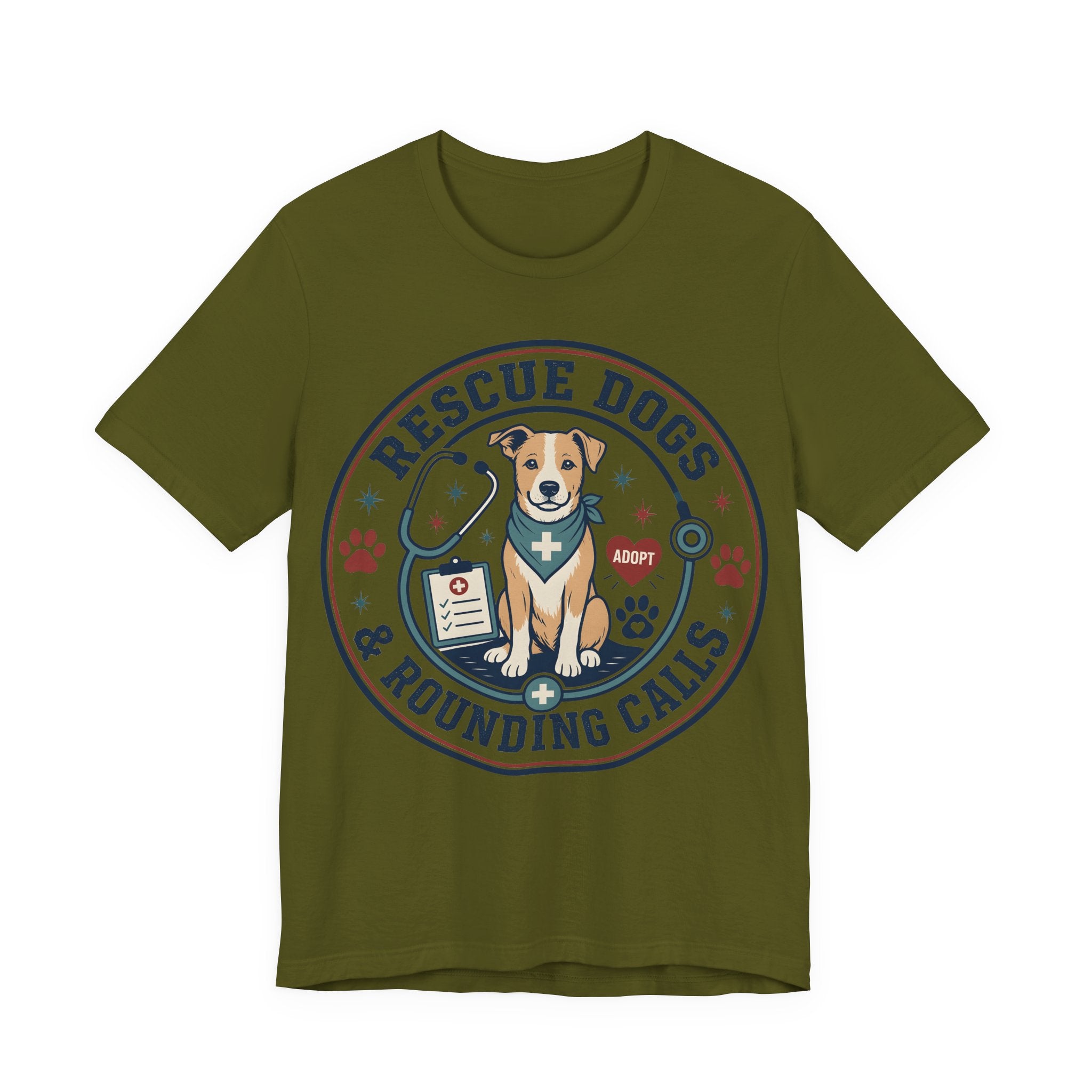 Rescue Dogs & Rounding Calls Tee — Veterinary Vet Tech Animal Rescue Shirt