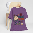 "Up Before Human" T-Shirt — Bold Retro Nurse Shift Graphic Tee