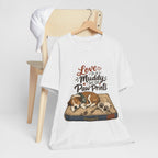 "Love Is A Muddy Set Of Paw Prints" Dog Lover T-Shirt — Dog Mom Graphic Tee