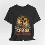 "Chaos Has a Favorite" — Funny Feral Terrier Dog Mom T-Shirt