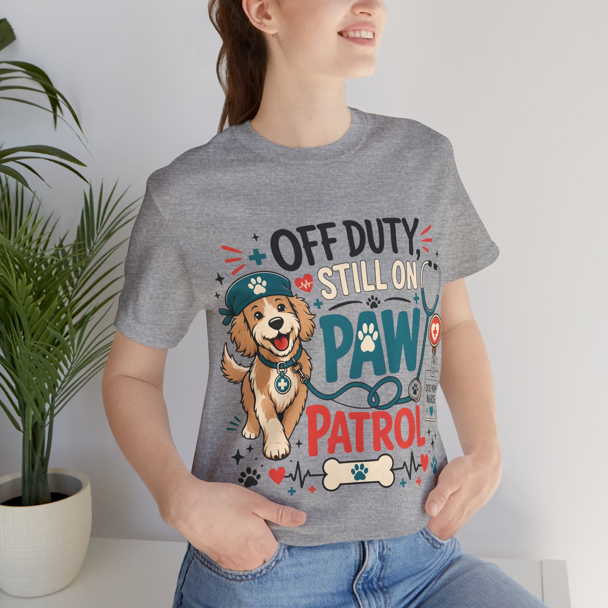 Off Duty Still On Paw Patrol T-Shirt — Cute Dog Rescue Squad Tee