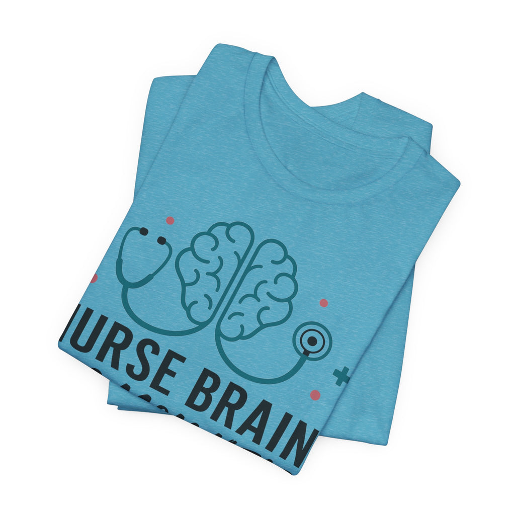 Nurse Brain Dog Mom Heart T‑Shirt - Cute Nurse & Dog Mom Graphic Tee