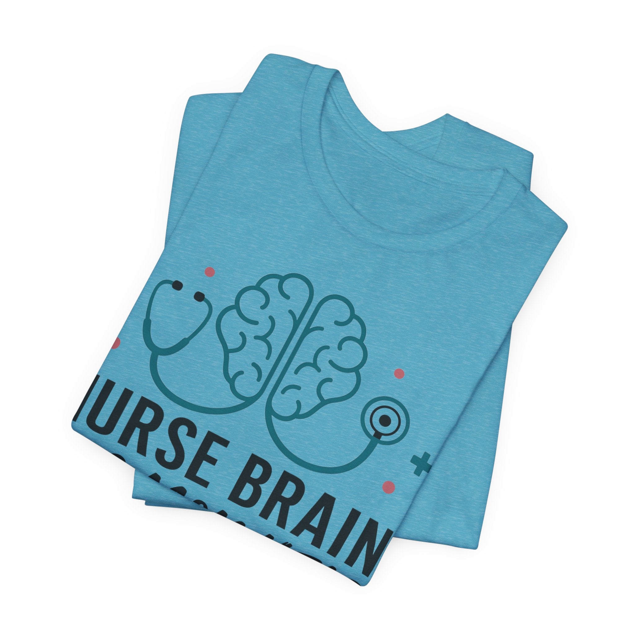 Nurse Brain Dog Mom Heart T‑Shirt - Cute Nurse & Dog Mom Graphic Tee
