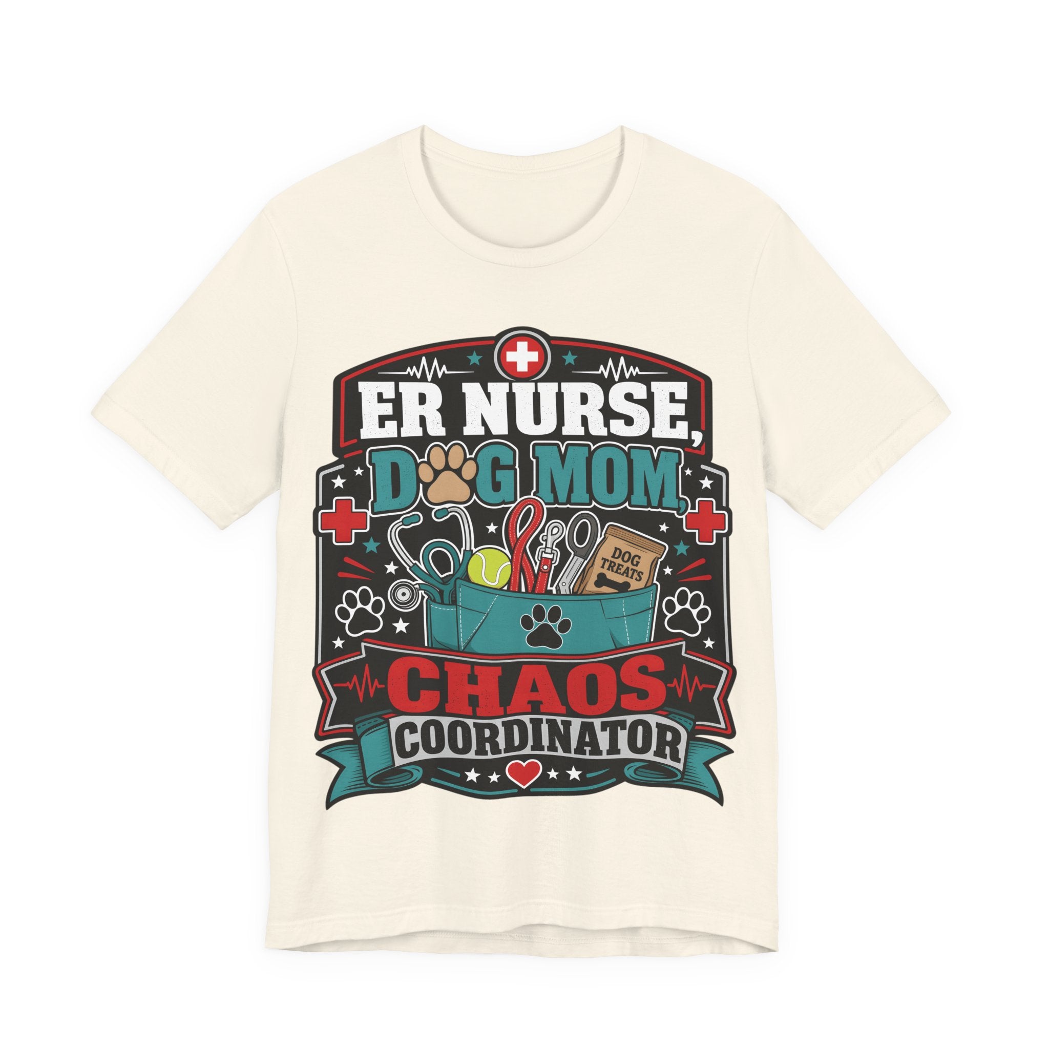 ER Nurse Dog Mom T-Shirt — "Chaos Coordinator" Graphic Tee