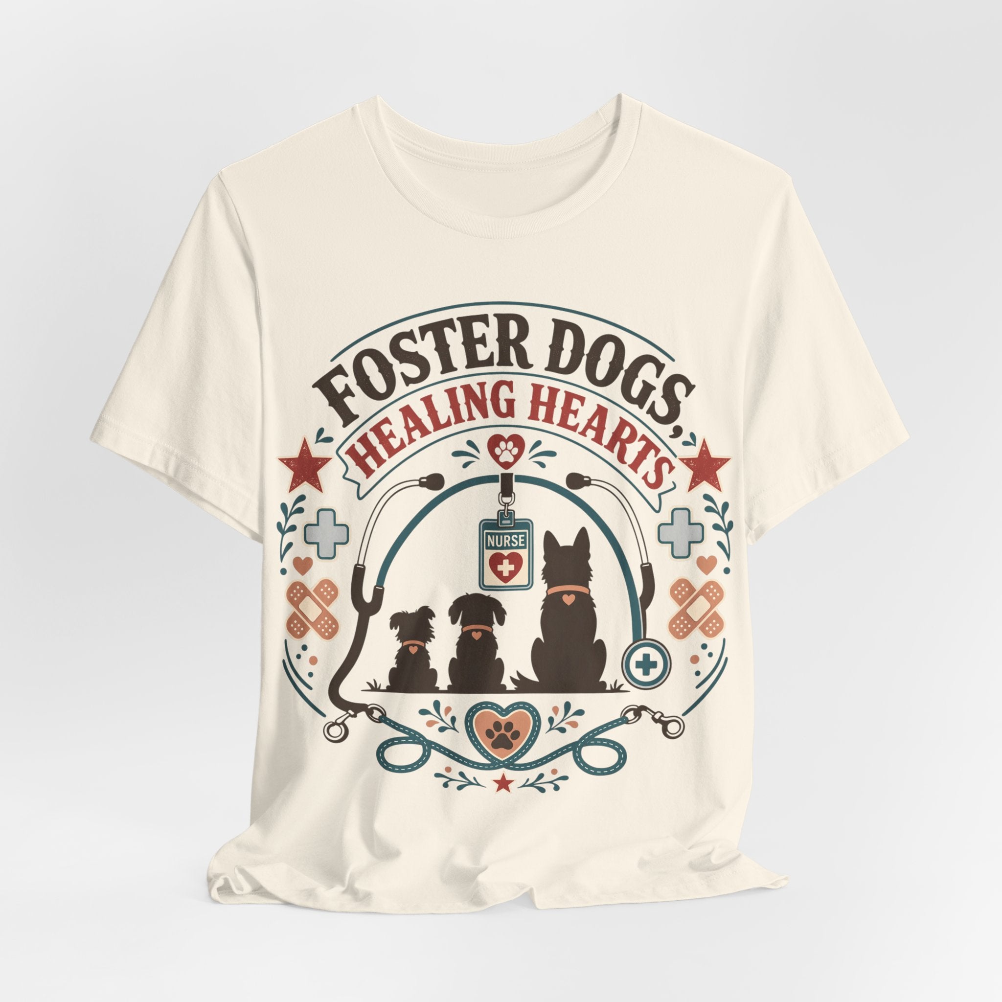 Foster Dogs Healing Hearts T‑Shirt — Rescue Dog Lover Tee