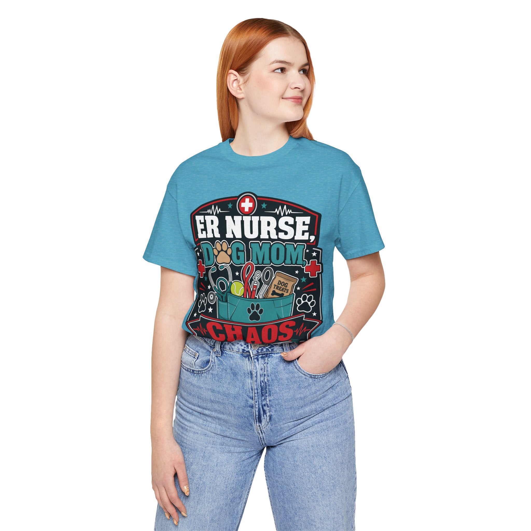 ER Nurse Dog Mom T-Shirt — "Chaos Coordinator" Graphic Tee