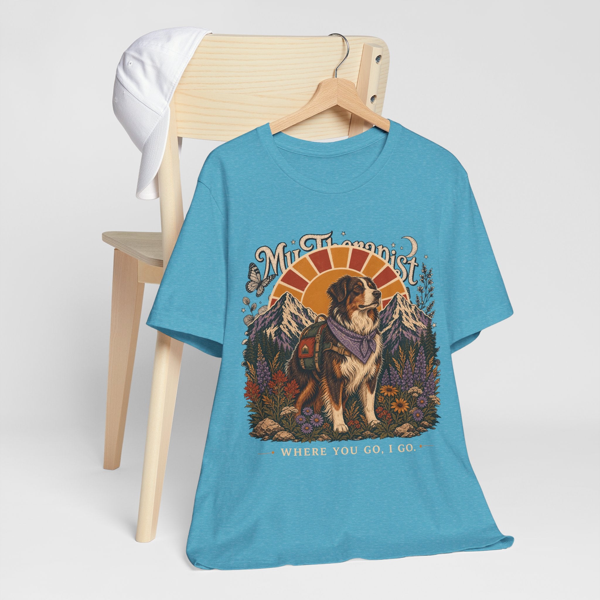 "Where You Go, I Go" Hiking Dog T-Shirt — Adventure Outdoor Graphic Tee