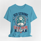 ICU Strong Dog Mom Tee - Nurse Dog Paw Rescue Shirt