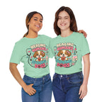 Healing Humans, Spoiling Dogs T‑Shirt — Cute Veterinary Nurse Dog Mom Tee